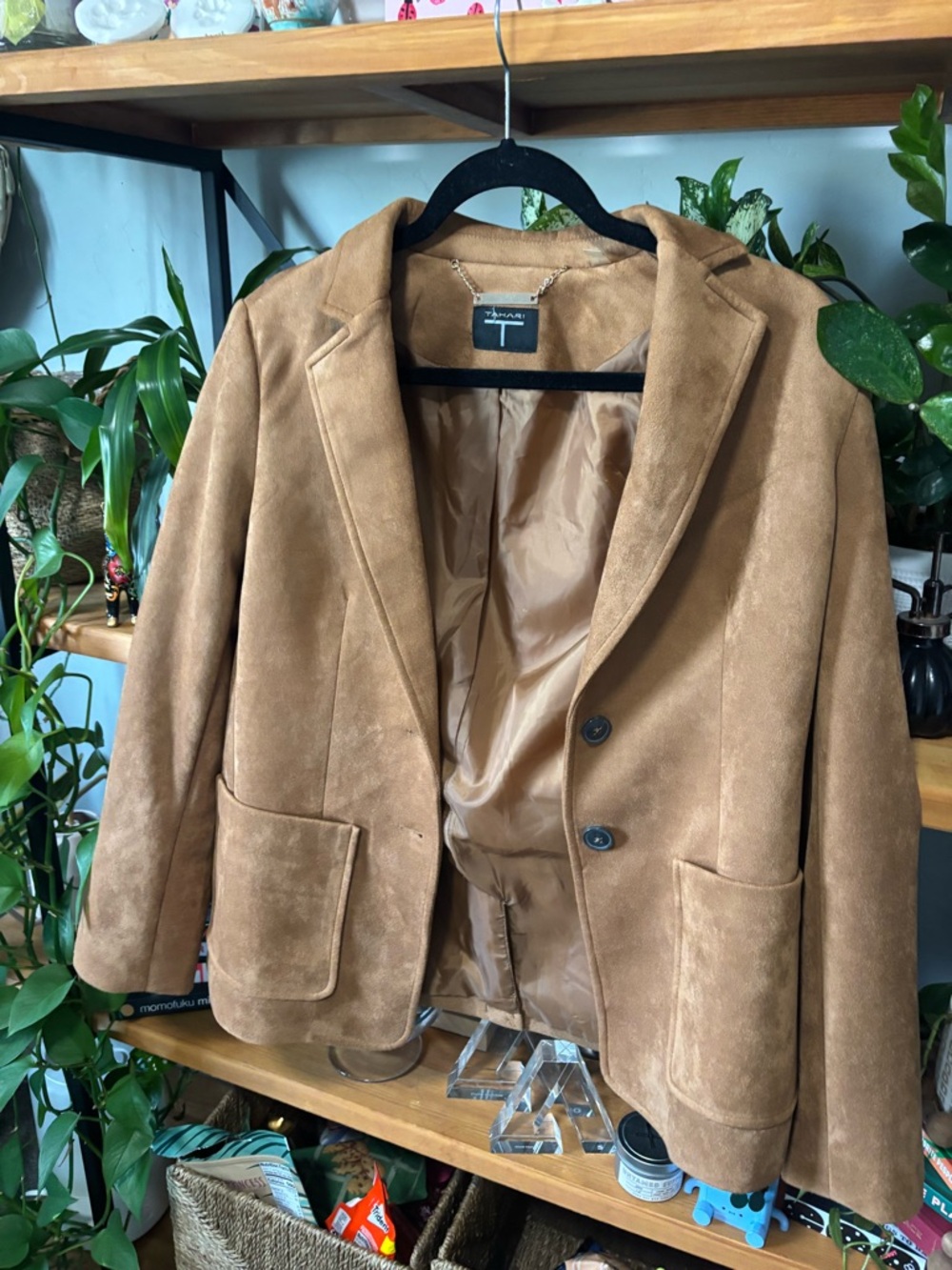 Tahari Classic Women's Faux Suede Blazer Jacket | Size 6 - Picture 3 of 5